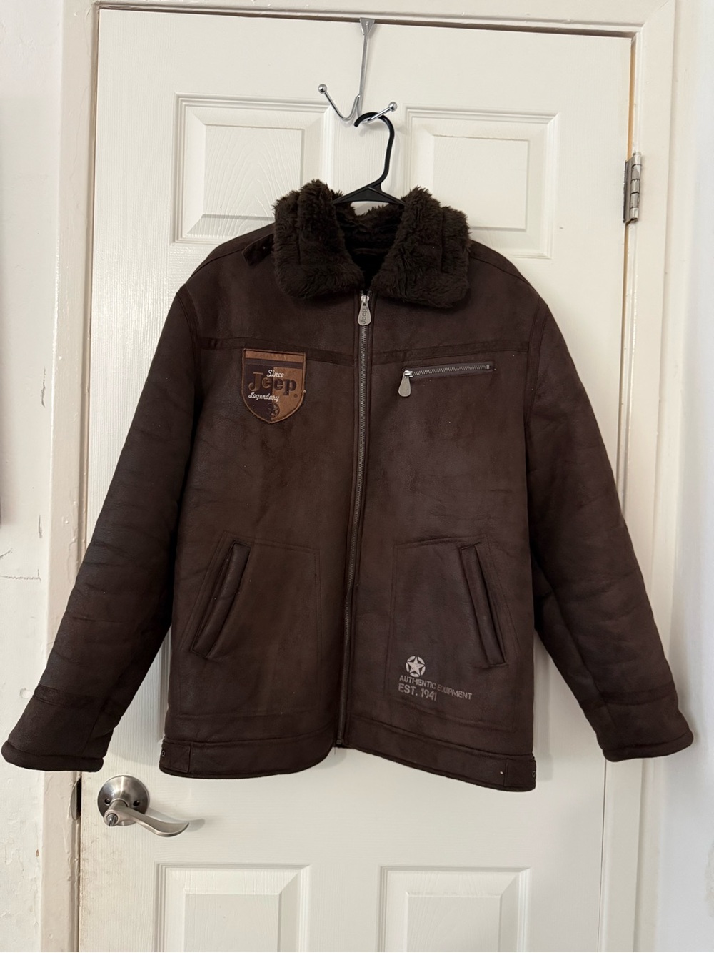 Men's Brown Jeep Flight/Bomber Jacket